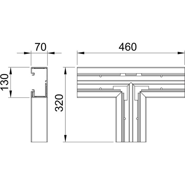 GK-T70130LGR T piece  70x130mm image 2