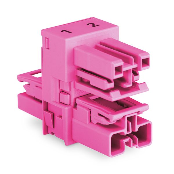 h-distribution connector 2-pole Cod. B pink image 1