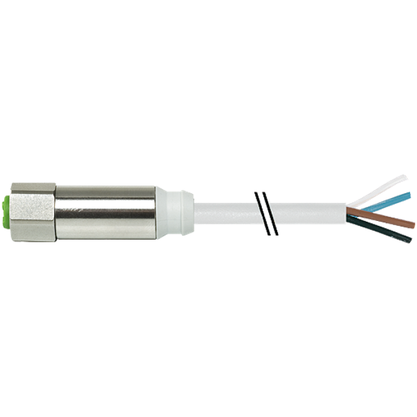 M12-Steel female 0° with cable PVC 5x0.34 gy UL/CSA 2m image 1