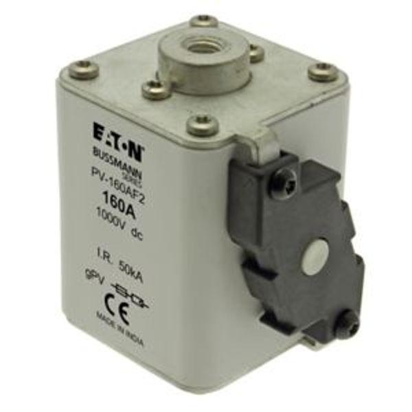 Fuse-link, high speed, 160 A, DC 1000 V, size 2, 61 x 77 x 91 mm, gPV, IEC, UL, single indicator image 8