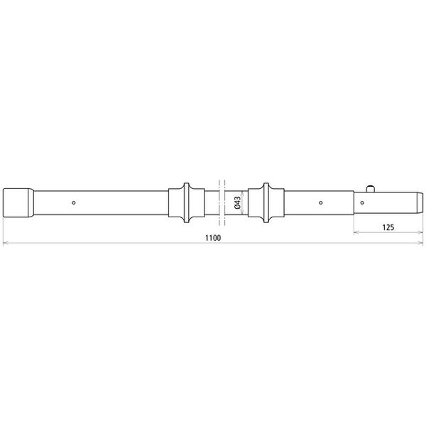 Insulating stick extension with plug-in coupling D 43mm  L 1100mm image 2