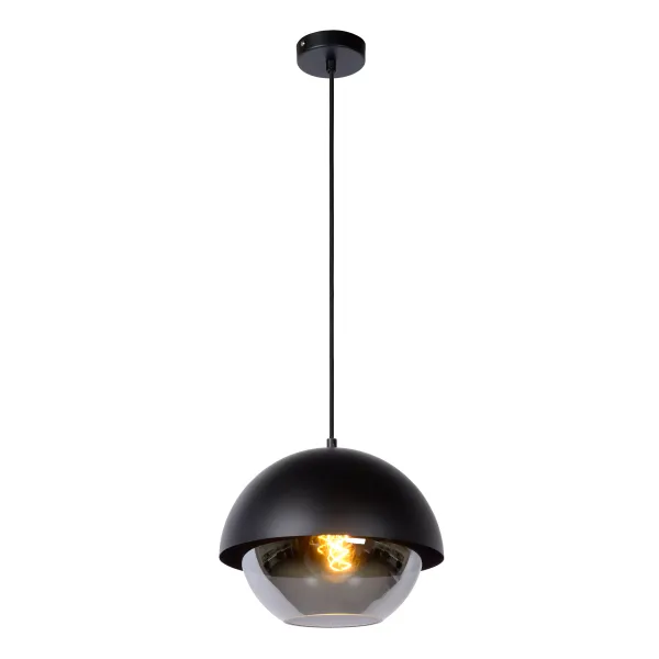 Lucide COOPER - Pendant light - Ø 30 cm - 1xE27 - Black image 1