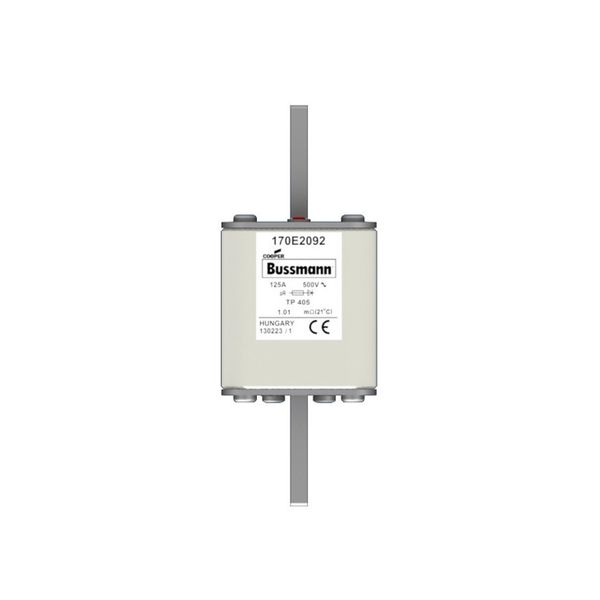 Fuse-link, high speed, 125 A, AC 500 V, 55 x 55 x 140 mm, aR, IEC, with indicator image 5