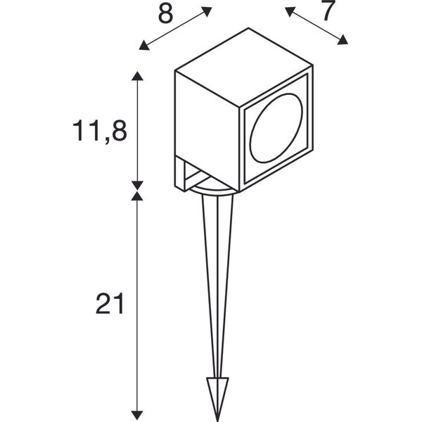 NAUTILUS SQUARE LED spot light, 6W, 3000K, anthracite image 2