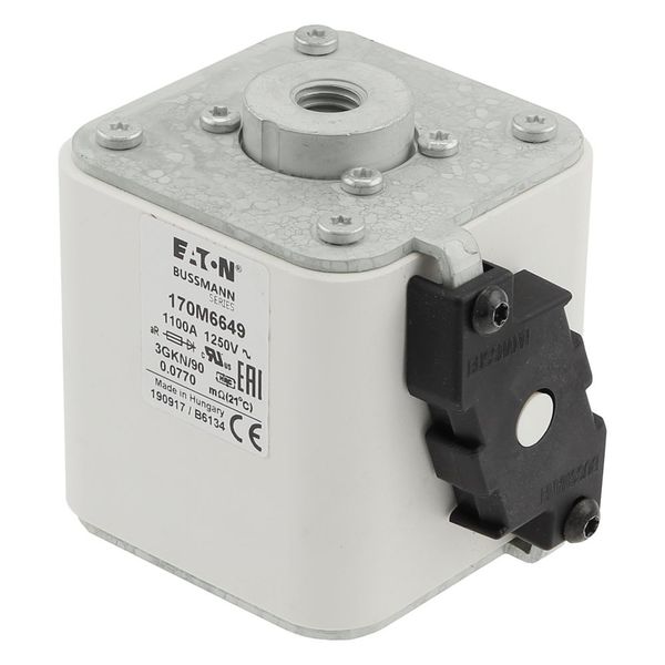 Fuse-link, high speed, 1100 A, AC 1250 V, size 3, 76 x 92 x 91 mm, aR, IEC, UL, type K indicator, flush end, 13 UNC image 36