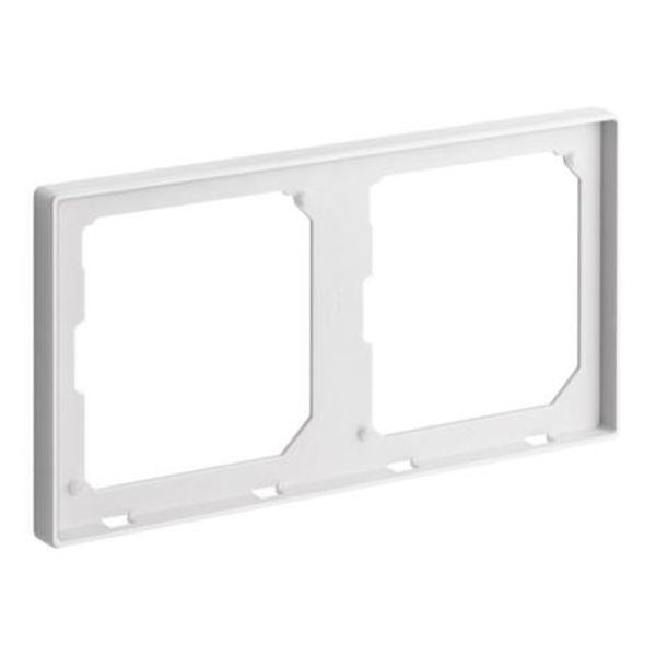 Galion - 2 gangs plate kit support - White image 1