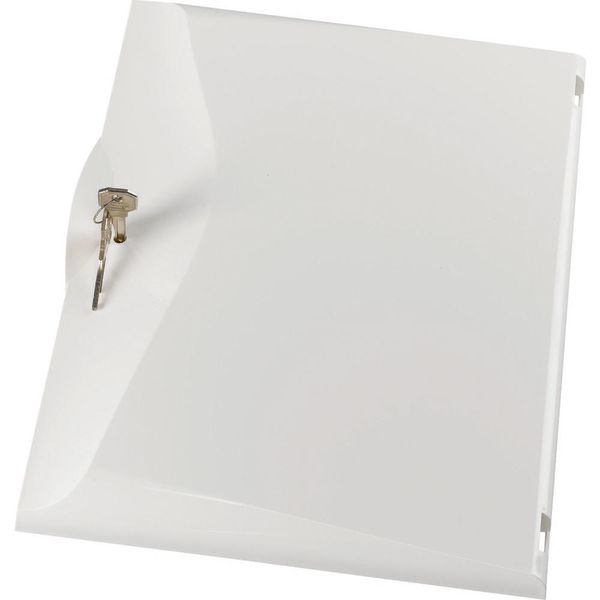 Plastic door, white, +lock, for 2-row distribution board image 3