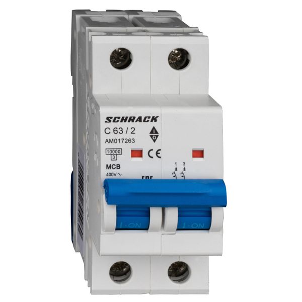 Miniature Circuit Breaker (MCB) AMPARO 10kA, C 63A, 2-pole image 1