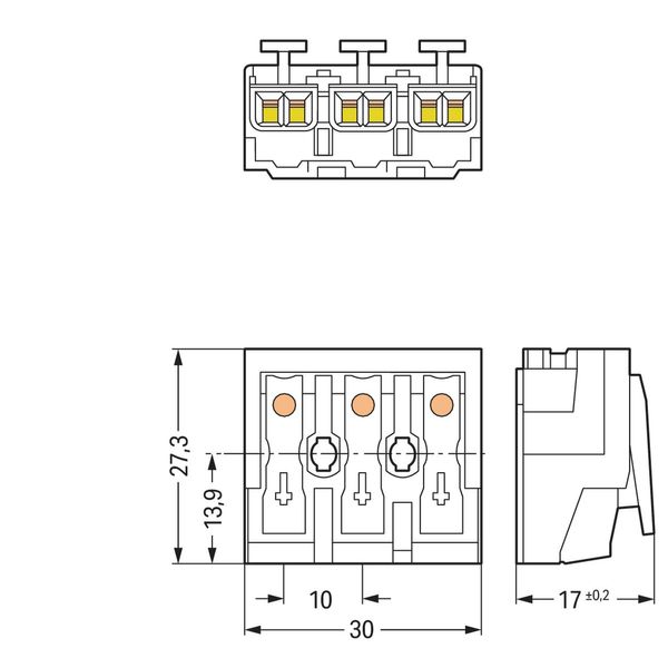 Lighting connector push-button, external without ground contact white image 4