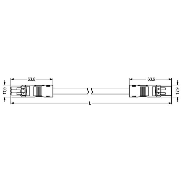 pre-assembled interconnecting cable Socket/plug 3-pole light green image 4