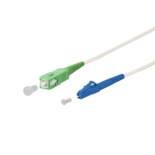 OpDAT patch cord SC-S APC/LC-S OS2, white, 1.0 m image 1