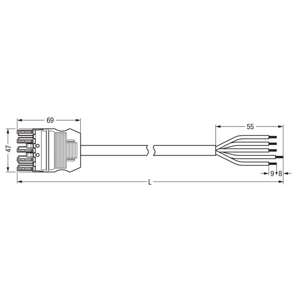 771-9395/167-802 pre-assembled connecting cable; Cca; Socket/open-ended image 5
