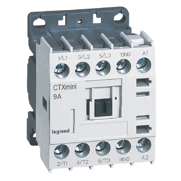 3-pole mini contactors CTX³ - 9 A (AC3) - 110 V~ - 1 NO - screw terminals image 1
