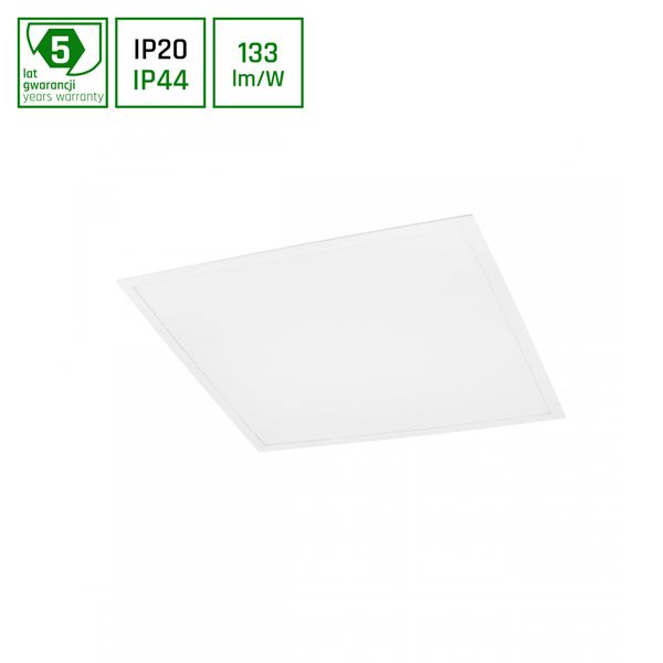 ALGINE PANEL BACKLIGHT 40W WW 230V 120DEG IP44/IP20 600x600x32 WHITE 5YW image 1