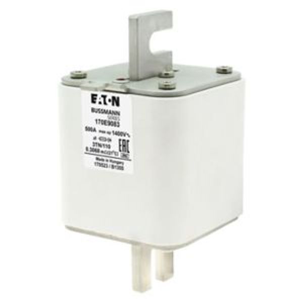 Fuse-link, high speed, 500 A, AC 1400 V, DIN 3, aR, DIN, type T indicator image 6