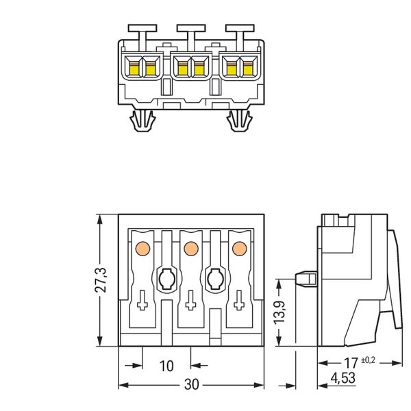 Lighting connector push-button, external without ground contact white image 6