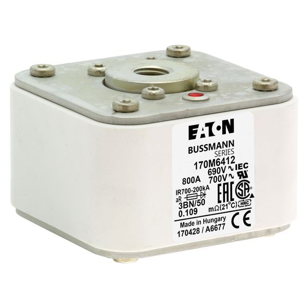 Fuse-link, high speed, 800 A, AC 690 V, size 3, aR, IEC, UL, single indicator image 10