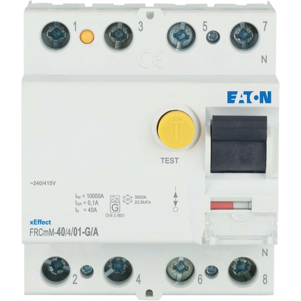Residual current circuit breaker (RCCB), 40A, 4p, 100mA, type G/A image 6