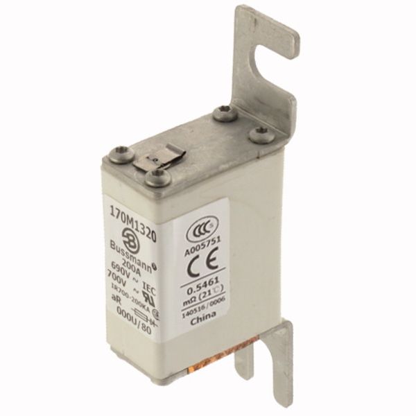 Fuse-link, high speed, 200 A, AC 690 V, DIN 000, 21 x 40 x 100 mm, aR, DIN, IEC image 3