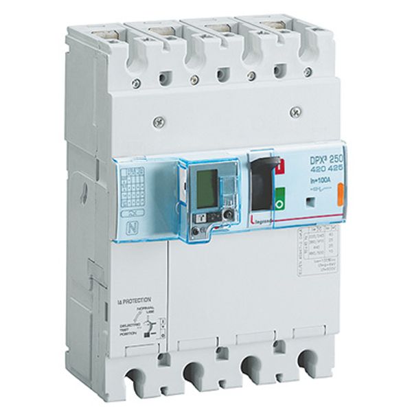 MCCB electronic + energy metering + e.l.c.bs - DPX³ 250 - Icu 25 kA - 4P - 100 A image 1