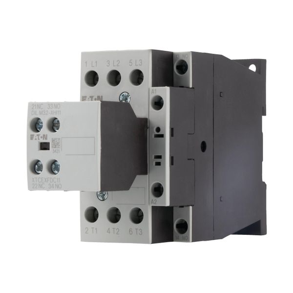 Contactor, 380 V 400 V 15 kW, 2 N/O, 1 NC, RDC 24: 24 - 27 V DC, DC operation, Screw terminals image 6