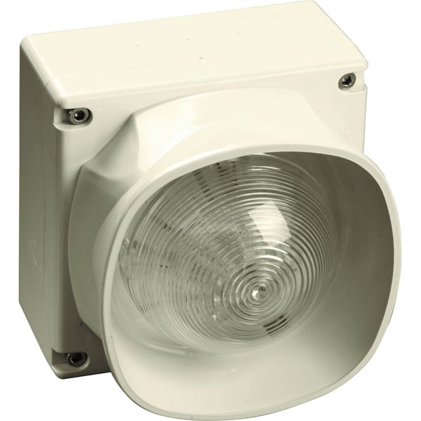 Open-area sounder beacon, weatherproof, multi-tone, with isolator, white image 4