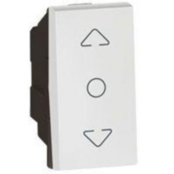 Curtain switch Arteor - centre retract - 1 module - white image 1