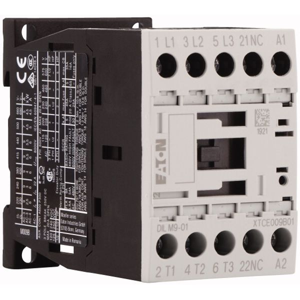 Contactor, 3 pole, 380 V 400 V 4 kW, 1 NC, TVC200: 200 V 50 Hz/200-220 V 60 Hz, AC operation, Screw terminals image 4