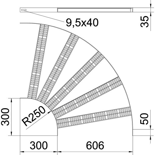 SLZB L 90 600 SG 90° bend with Z-rung B606mm image 2