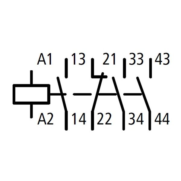 Auxiliary Contactor, 3 NO + 1 NC, coil 24VAC image 2