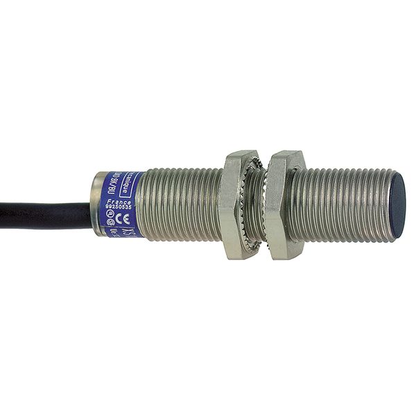 Inductive proximity sensors XS, inductive sensor XS1 M12, L50mm, brass, Sn2mm, 12...24 VDC, cable 2 m image 1