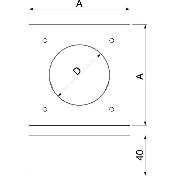 KAD-10040 Doubler for PYROLINE Con 100x100x40 image 2