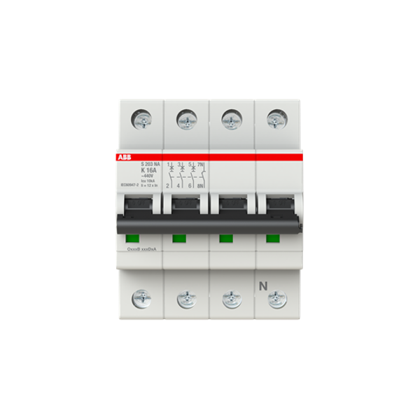 S203-K16NA Miniature Circuit Breaker - 3+NP - K - 16 A image 5