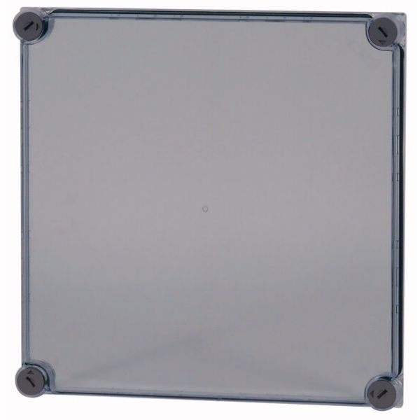 Cap, transparent smoky gray, HxWxD=375x375x25mm image 1