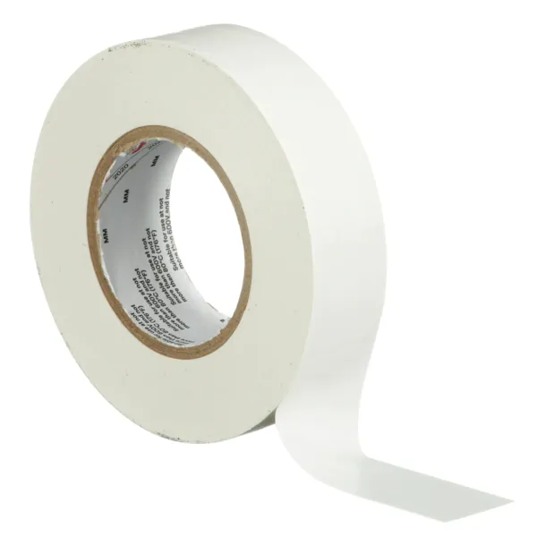 3M™ Temflex™ Vinyl Electrical Tape 165, White, 19 mm x 25 m, 100 Rolls image 1