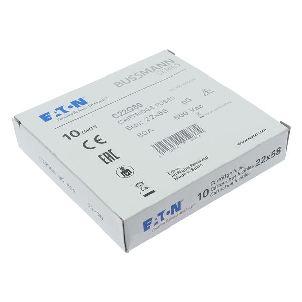 Fuse-link, LV, 80 A, AC 500 V, 22 x 58 mm, gL/gG, IEC image 14