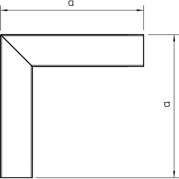 LKM F40060RW Flat angle with cover 40x60mm image 2