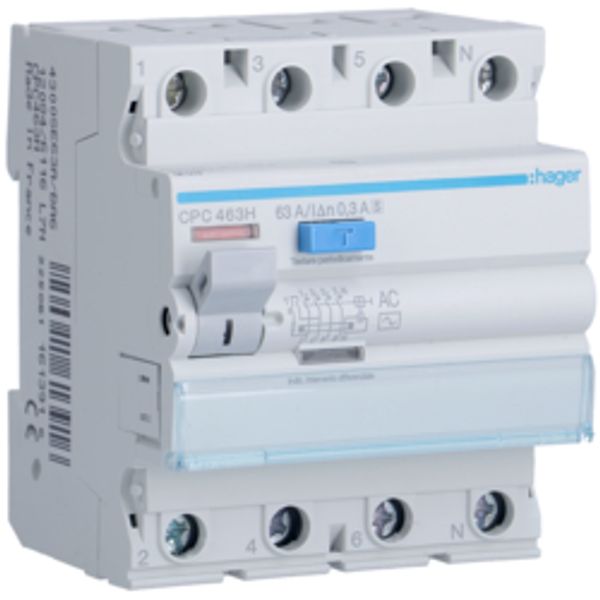 AC S-TYPE LEAKAGE RELAY 300mA 4X63A SELECTIVE image 1