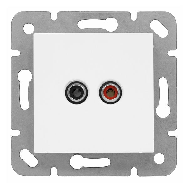 Audio socket, screw clamps image 1