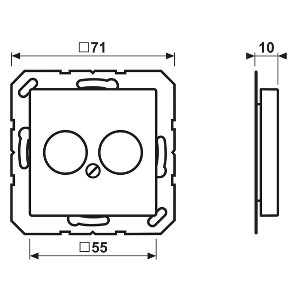 Centre plate f.Hifi socket A562-2CH image 3