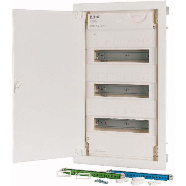 Hollow wall compact distribution board, 3-rows, super-slim sheet steel door image 14