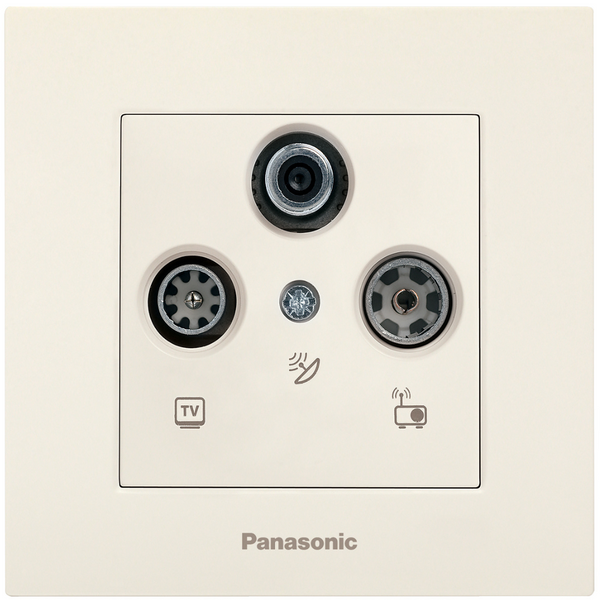 Karre Plus Beige Sat Socket Terminated (Sat-TV-Rd) image 1