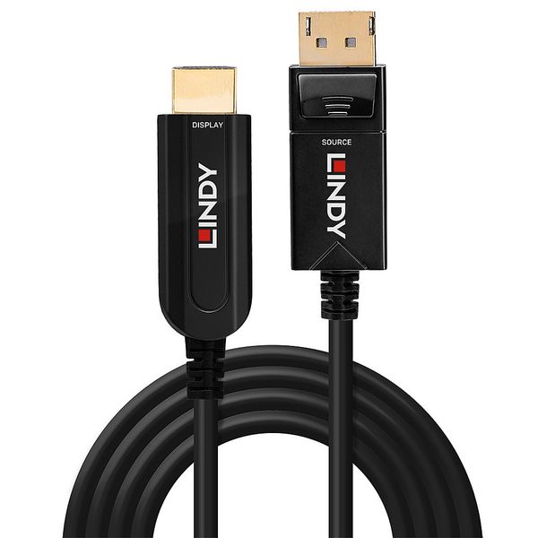 20m Fibre Optic Hybrid DisplayPort 1.2 to HDMI 18G Cable Creates a reliable DP to HDMI® connection over long distances image 2