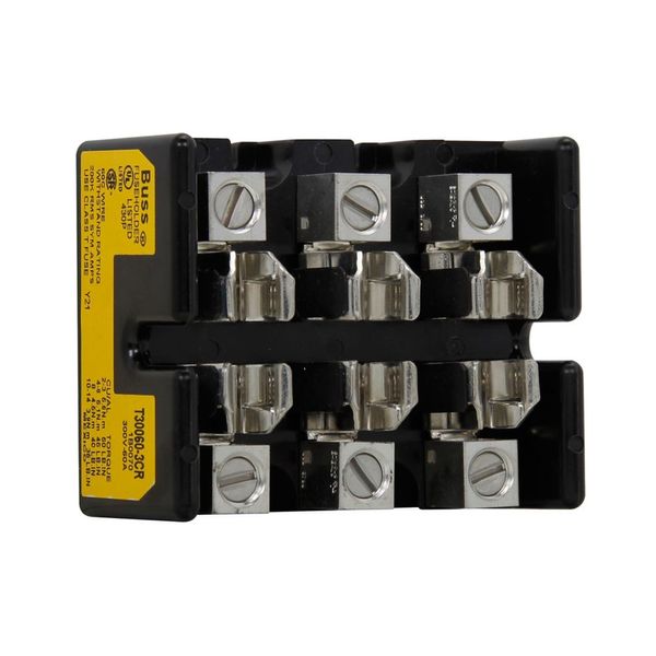 Eaton Bussmann series Class T modular fuse block, 300 Vac, 300 Vdc, 31-60A, Box lug, Three-pole image 4