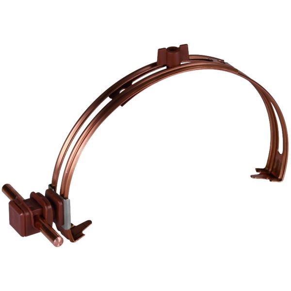 Roof cond. holder adjust. StSt/galCu w. DEHNsnap H 16mm plastic brown  image 1