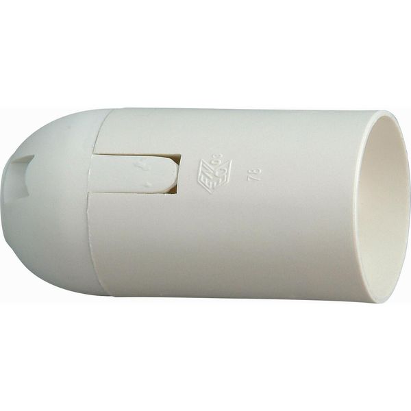 Plastic lampholder E14 white image 1