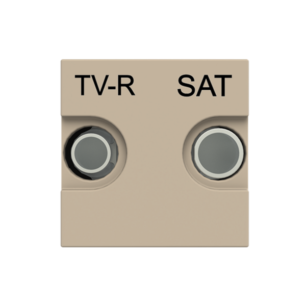 N2251.3 CV TV-R/SAT terminal outlet - 2M - Champagne image 1