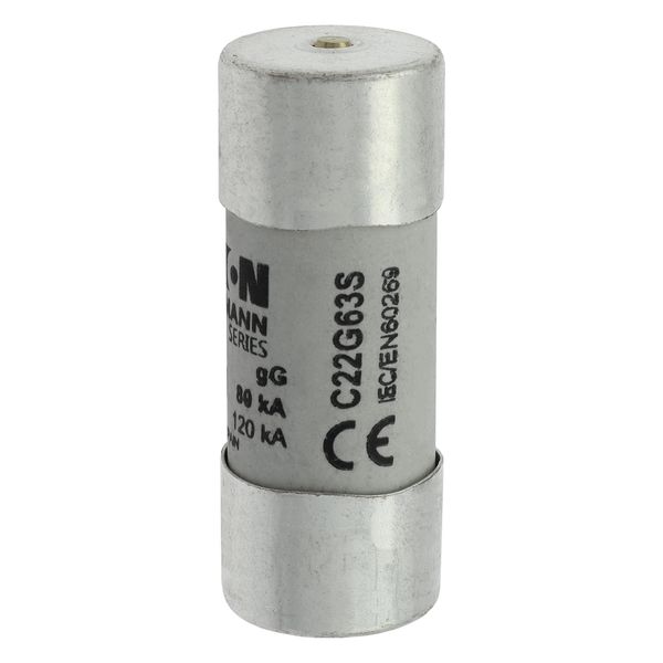 Fuse-link, LV, 63 A, AC 690 V, 22 x 58 mm, gL/gG, IEC, with striker image 19