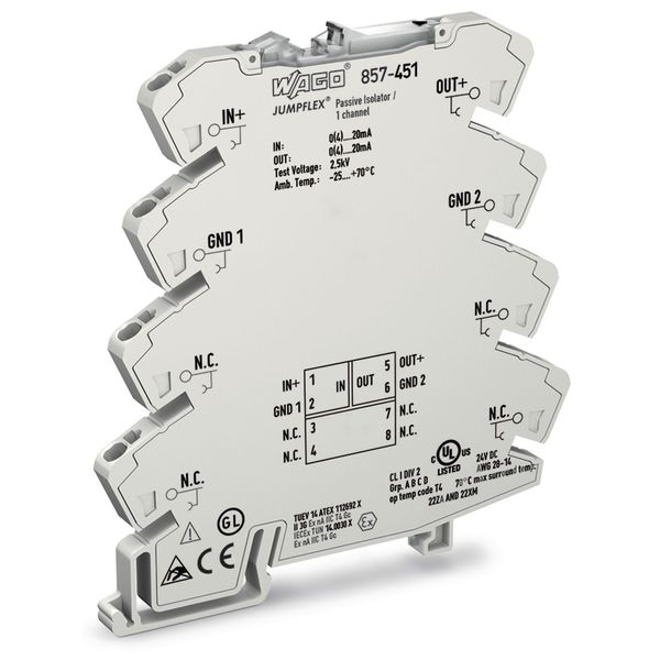 Passive isolator, 1-channel Current input signal Current output signal image 2