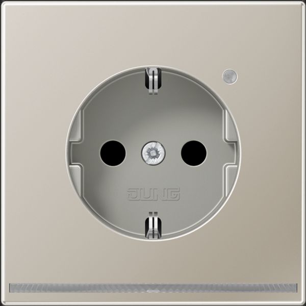Schuko socket with LED pilot light ES1520-OLNW image 1